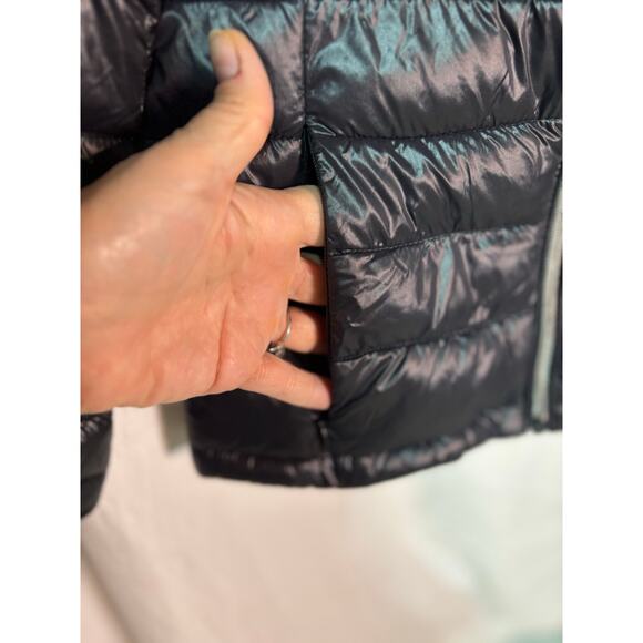 Noise M 10 black cruelty free outerwear hooded front zip jacket nylon nwot - Picture 12 of 14